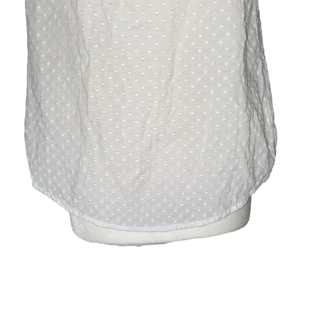Maeve Anthropologie Sojourner White Swiss Dot Off the Shoulder Top - M